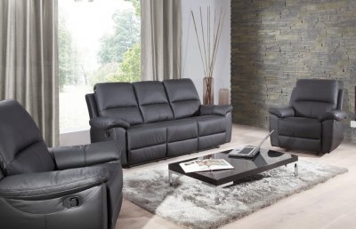 Kožená sedací souprava s funkcí relax TRIPOLIS 3+1+1