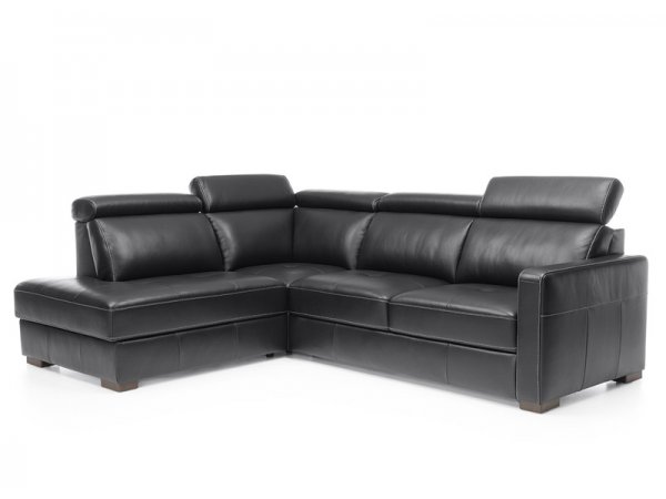 Kožená rohová rozkládací sedací souprava CROSS