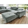 Rohová sedací souprava do tvaru U s nastavitelnou hloubkou sedáku AMICA