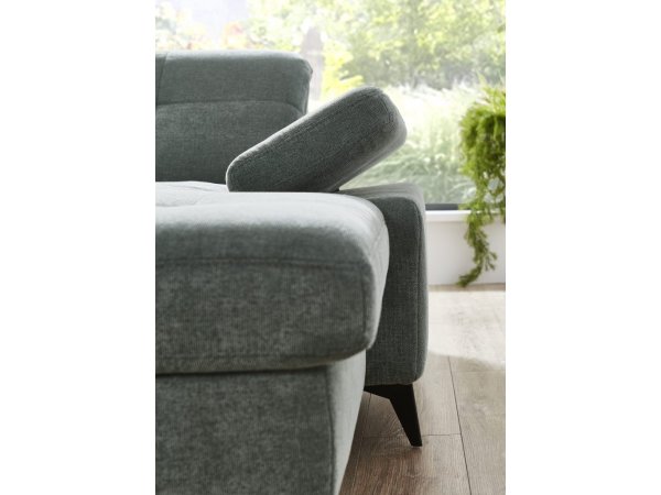 Rohová sedací souprava do tvaru U s nastavitelnou hloubkou sedáku AMICA