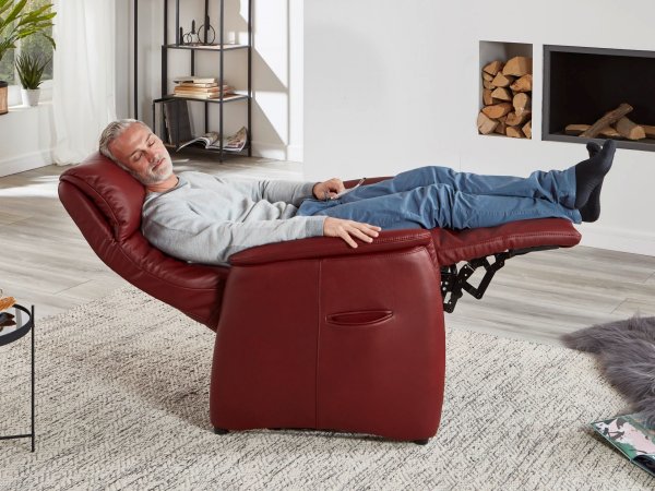 Kožené polohovací křeslo KILIAN PLUS