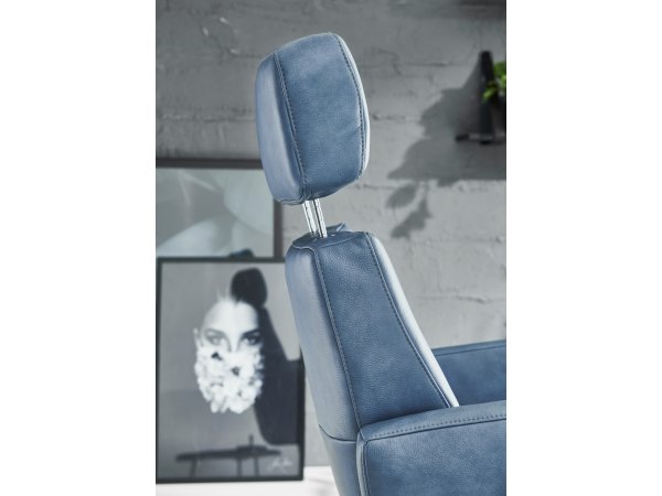 Kožené polohovací televizní křeslo RONDO