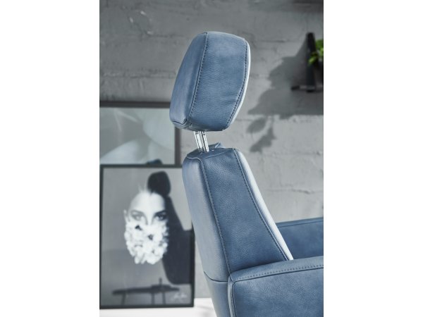 Kožené polohovací televizní křeslo RONDO