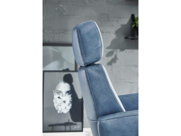 Kožené polohovací televizní křeslo RONDO