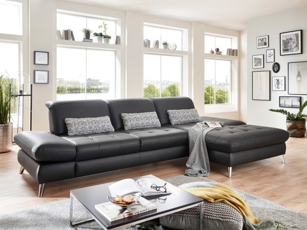 Kožená rohová sedací souprava CAROLINA 3