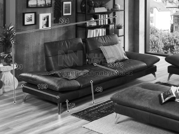 Sedací souprava PASADENA 3+2,5+taburet