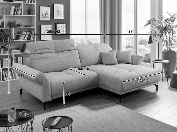 Malá rohová sedací souprava KINGSTON MOVE