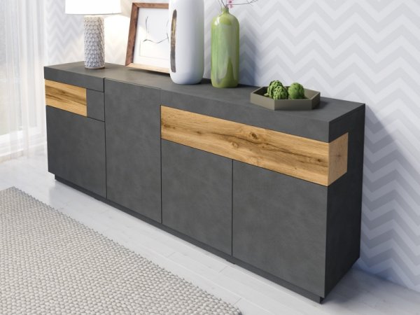 Nábytek do obývacího pokoje SILKE I matera/dub wotan