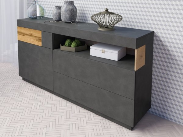 Nábytek do obývacího pokoje SILKE I matera/dub wotan