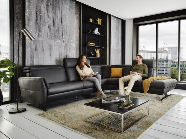 Kožená rohová sedací souprava TRAPANI