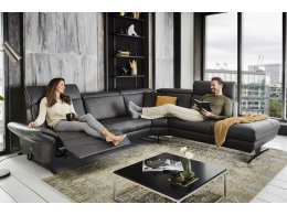 Kožená rohová sedací souprava TRAPANI 2 s relax funkcí
