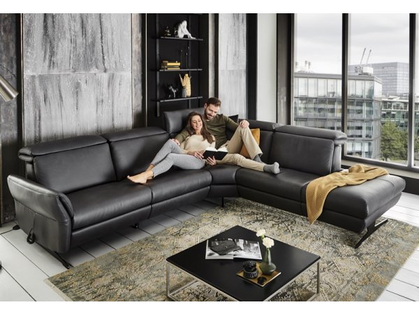 Kožená rohová sedací souprava TRAPANI