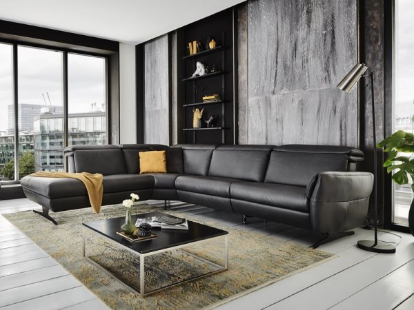 Kožená rohová sedací souprava TRAPANI