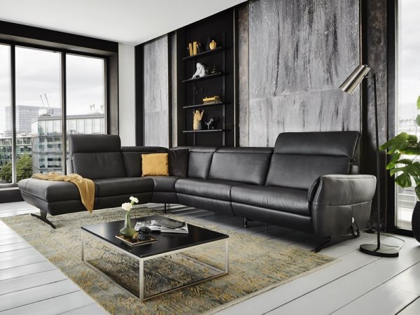 Kožená rohová sedací souprava TRAPANI