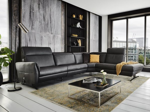 Kožená rohová sedací souprava TRAPANI