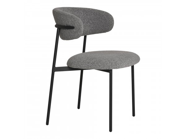 Jídelní židle Mira, bouclé, světle šedá, 55×59×79,5 cm – House Nordic