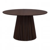 Jídelní stůl Osaka smoked, kulatý, dubová dýha, Ø120×75 cm – House Nordic