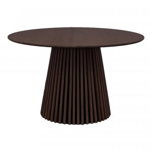 Jídelní stůl Osaka smoked, kulatý, dubová dýha, Ø120×75 cm – House Nordic