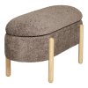 Lavice Branca, hnědá, bouclé, 98×41×48 cm – House Nordic