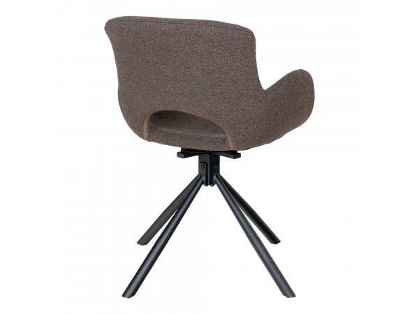 Jídelní židle Amorim, otočná, bouclé, hnědá – House Nordic