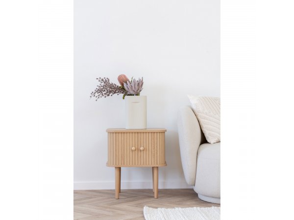 Nikko noční stolek, 2 dvířka, přírodní, 45×40×50,5 cm – House Nordic