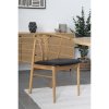 Jídelní židle Artenara, dubové dřevo, černý PU sedák, 77×60×54 cm – House Nordic