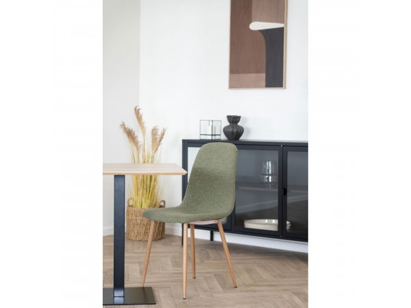 Jídelní židle Stockholm, bouclé, tmavě zelená – House Nordic