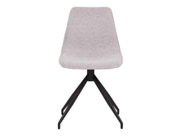 Jídelní židle Monaco, otočná, bouclé, písková, černé nohy – House Nordic