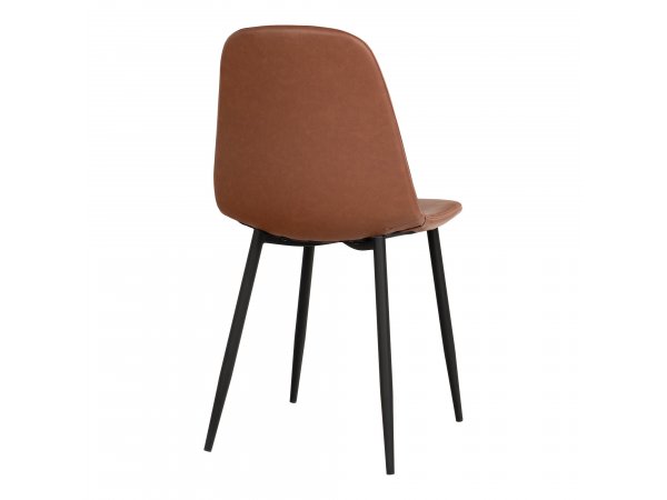 Jídelní židle Stockholm, vintage světle hnědá, koženka – House Nordic