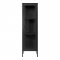Vitrína Brisbane, úzká, kovová, černá, 40×35×140 cm – House Nordic