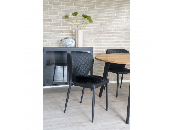 Umělá kožešina House Nordic, černá, Ø35 cm – House Nordic