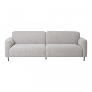 Pohovka Salvador, 3místná, bouclé, světle šedá, 218×86×80 cm – House Nordic