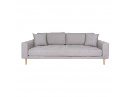Pohovka Lido 3místná, světle šedá, s přírodními dřevěnými nohami, 210×93×76 cm – House Nordic