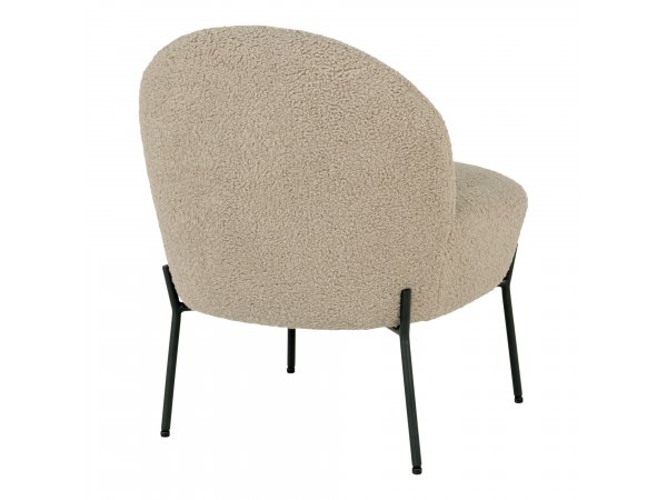 Křeslo Merida, umělá jehněčí kůže, šedo-hnědé – House Nordic