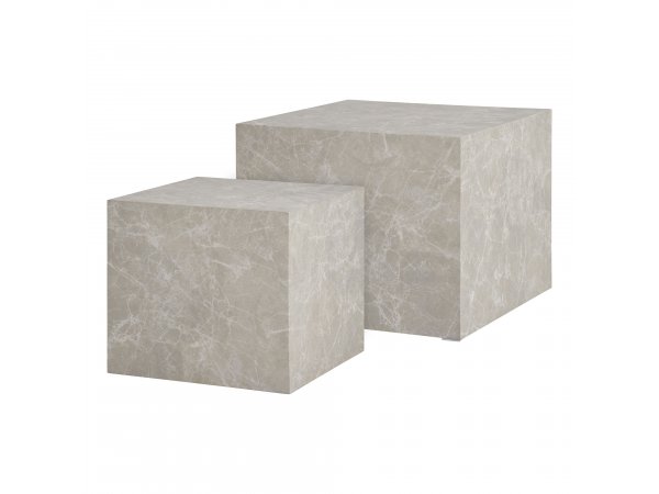 Set konferenčních stolků Prague, 2 ks, béžový mramor – House Nordic