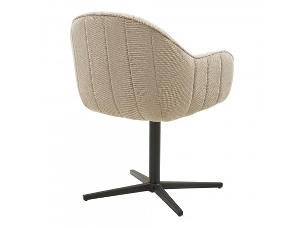 Jídelní židle Tamera, s otočnou funkcí, světle šedá, černé nohy – House Nordic