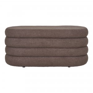 Lavice Dartford, teddy, hnědá, 103×45×44 cm – House Nordic