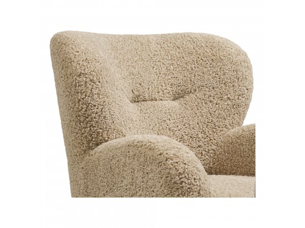 Křeslo ušák Lunaro, světle hnědé – House Nordic