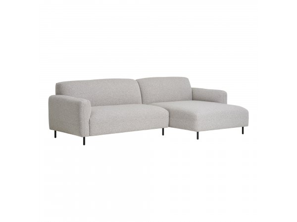 Rohová sedací souprava Salvador, pravá, bouclé, světle šedá, 265×150×80 cm – House Nordic