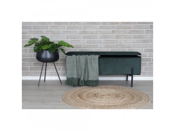 Koberec Bombay, pletená juta, přírodní, Ø90 cm – House Nordic