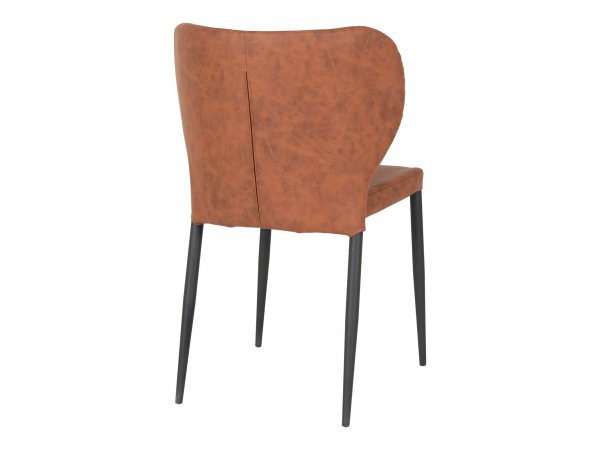 Jídelní židle Pisa, vintage hnědá, ekokůže – House Nordic