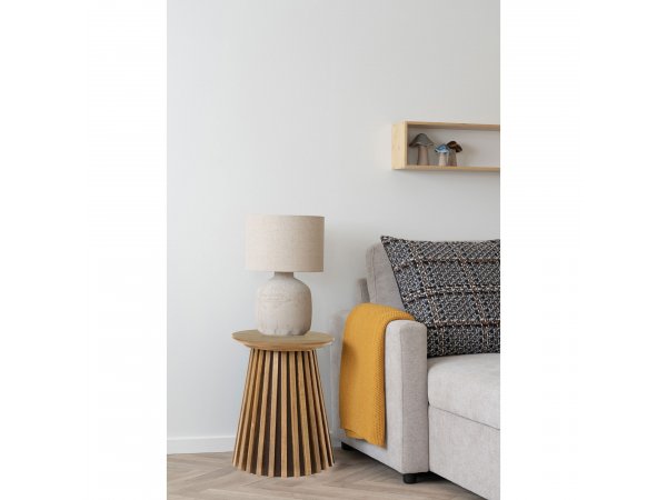 Odkládací stolek Osaka natural, kulatý, dubová dýha, Ø40×50 cm – House Nordic