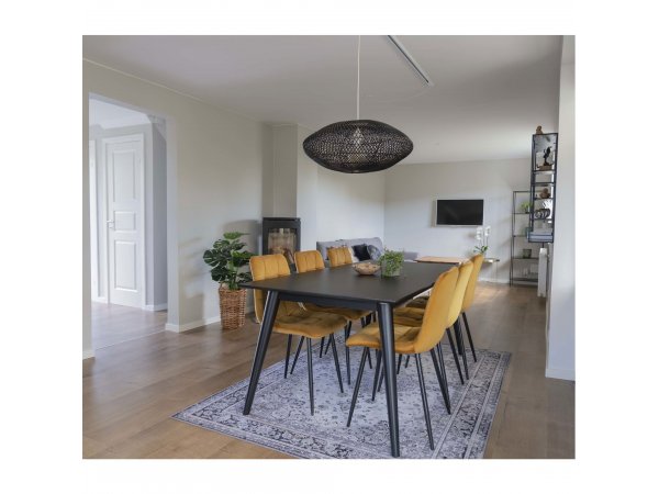 Jídelní židle Middelfart, sametová, hořčicově žlutá – House Nordic