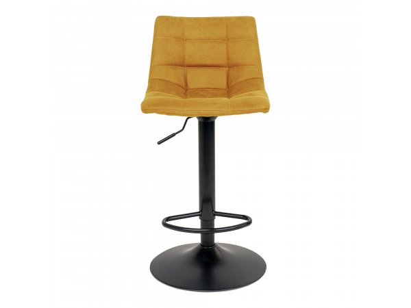 Barová židle Middelfart, hořčicově žlutá sametová – House Nordic
