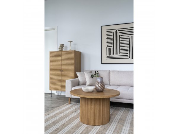 Konferenční stolek Boavista, přírodní, Ø80×45 cm – House Nordic