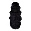 Koberec Lambskin Artificial, umělá ovčí kožešina, černý, 60×180 cm – House Nordic