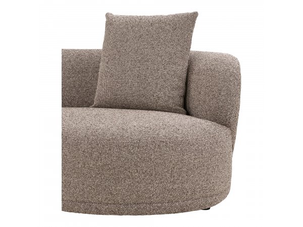 Rohová pohovka Kingston, levý roh, bouclé, světle hnědá, 265×150 cm – House Nordic