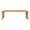Zahradní lavice Benidorm, teak, přírodní, 140×35×48 cm – House Nordic