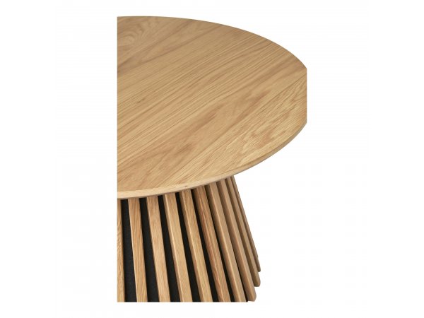 Konferenční stolek Osaka natural, kulatý, dubová dýha, Ø70×45 cm – House Nordic