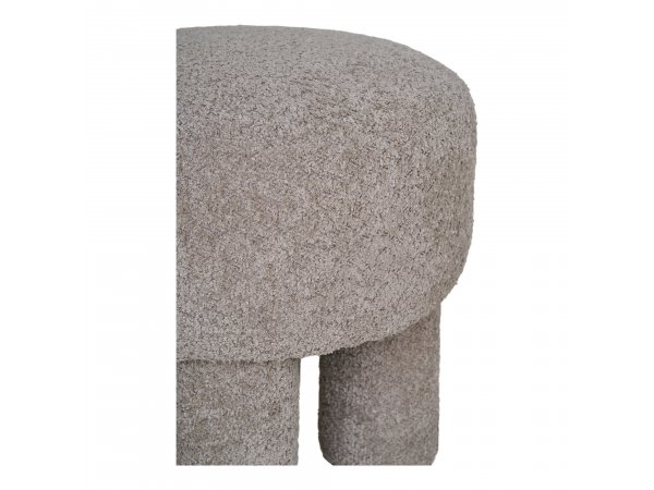 Taburet Canberra, kulatý, polyester, světle šedý, ø43×43 cm – House Nordic